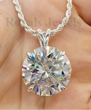 Pingente solitário de diamante tratado off white raro 7,50 quilates certificado em prata 925 comprar usado  Enviando para Brazil