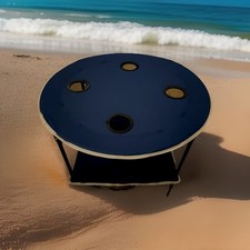 Mesa redonda dobrável - 28" mesa de praia piquenique portátil com bolsa de transporte comprar usado  Enviando para Brazil