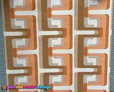 Papel de parede vintage 1960 mod geométrico adereço fabuloso laranja ocre estilo Panton comprar usado  Enviando para Brazil