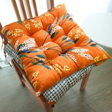 Almofada de assento sala de jantar jardim cozinha cadeira almofada com padrões florais amarrar na cadeira comprar usado  Enviando para Brazil