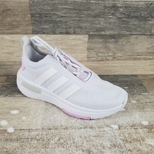 Tênis Adidas Racer TR23 infantil tamanho 2 corrida de estrada atlético nuvem branco comprar usado  Enviando para Brazil