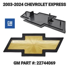 Grade frontal emblema gravata borboleta dourada com acabamento preto 03-24 Express 22744069 fabricante de equipamento original NOVO comprar usado  Enviando para Brazil