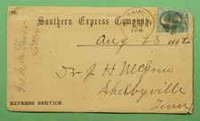 DR WHO 1882 SOUTHER EXPRESS COMPANY NASHVILLE TENNESSEE TN +LETRA w9767 comprar usado  Enviando para Brazil