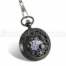 Antigo relógio de bolso retrô steampunk engrenagem oca corda manual corda mecânica, usado comprar usado  Enviando para Brazil