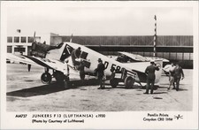 LUFTHANSA JUNKERS F13 PRAWDZIWE ZDJĘCIE POCZTÓWKA RPPC PAMLIN NADRUK CROYON na sprzedaż  Wysyłka do Poland