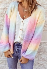 Damen strickjacke regenbogen gebraucht kaufen  Hamburg