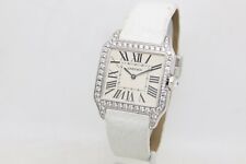 Caixa de papéis Cartier Santos Dumont WH100251 ouro branco 18k conjunto de diamantes de fábrica comprar usado  Enviando para Brazil