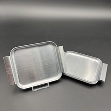 Conjunto de 4 bandejas de lanche vintage de aço inoxidável revere pratos Roma NY Art Deco comprar usado  Enviando para Brazil