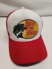 Chapéu caminhoneiro Bass Pro Shops Snapback malha vermelha traseira ajustável pesca desaparecida comprar usado  Enviando para Brazil