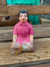 Boneco antigo original antigo pintado de terracota Golu boneco homem sentado comprar usado  Enviando para Brazil