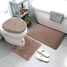 Juego de alfombras de baño de microfibra maciza súper suave de 3 piezas segunda mano  Embacar hacia Mexico