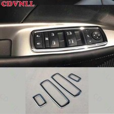 Para Dodge Journey 2011-2020 Interruptor de janela de vidro cromado prata acabamento de painel de bloqueio 4* comprar usado  Enviando para Brazil