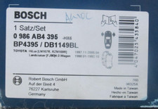Pastilhas de disco dianteiro Bosch BP4395/DB1149BL Toyota Hilux, Landcruiser 90-92, usado comprar usado Pastilhas de disco dianteiro Bosch BP4395/DB1149BL Toyota Hilux, Landcruiser 90-92, usado comprar usado  Enviando para Brazil