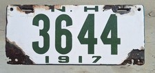 Placa de licença New Hampshire 1917 número baixo comprar usado  Enviando para Brazil