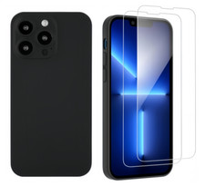 Coque Noir iPhone 6 6S 7 8 X XS MAX XR 11 12 Pro 13 pro + film Verre trempé na sprzedaż  Wysyłka do Poland
