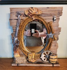 Western themed mirror for sale  South Boston