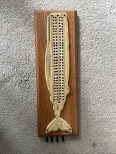 Vintage wooden cribbage for sale  BOURNEMOUTH