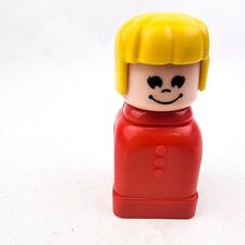 Boneco vintage Mega Bloks Lady Girl cabelo loiro bloco corpo vermelho brinquedo de plástico comprar usado  Enviando para Brazil