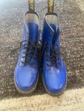 Martens blue patent for sale  MILTON KEYNES