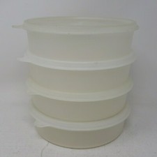 4 tigelas de cereais Tupperware Wonder transparentes 2,5 xícaras 1405 e tampas 227 vintage comprar usado  Enviando para Brazil