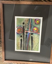 Vintage abstract painting d'occasion  Expédié en Belgium