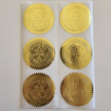 Award certificate seals for sale  LONDON