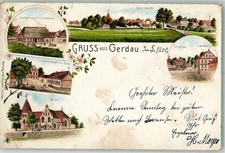 13643416 - 3111 Gerdau Lithographie Gasthaus Wellmann Gasthaus Knop Dorfkirche, usado comprar usado  Enviando para Brazil