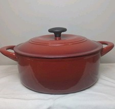 Panela Tramontina 5,5 qt vermelha redonda holandesa esmalte ferro fundido, usado comprar usado  Enviando para Brazil