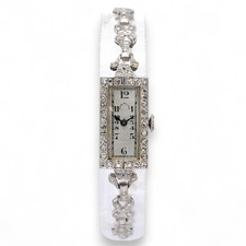RELÓGIO DE PULSO VINTAGE FEMININO PATEK PHILIPE DIAMANTE COQUETEL PLATINA ~1,68 CTTW comprar usado  Enviando para Brazil