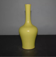 Vaso de porcelana chinês colecionável pintura à mão esmalte amarelo Zun comprar usado  Enviando para Brazil