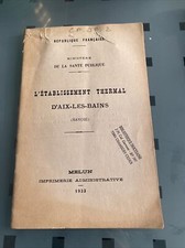 Ancien livre établissement d'occasion  Aix-les-Bains