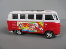 Brinquedo plástico fricção C214 VW Combi T1 Love Peace Happiness L 14,3 CM, usado comprar usado  Enviando para Brazil