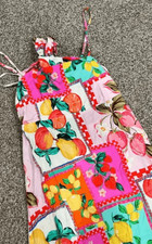 Maxi Vestido Paper Heart Fruit Patchwork Nuevo con Etiquetas Talla S, M o L segunda mano  Embacar hacia Mexico