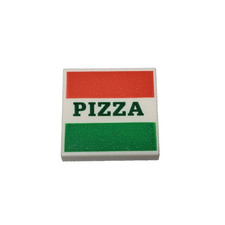 Lego 3068PB1045 azulejo 2x2 com acessórios de minifigura estilo caixa de pizza, usado comprar usado  Enviando para Brazil