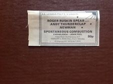 L1b Ephemera 1974 Anúncio London Poly Thunderclap Newman Roger Ruskin Lança comprar usado  Enviando para Brazil