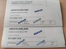 Tickets musical abenteuerland gebraucht kaufen  Siegburg