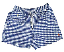 Polo Ralph Lauren Masculino Swim Board Tronco Curto Xadrez Gingham Azul 5.5 Pequeno $98 comprar usado  Enviando para Brazil
