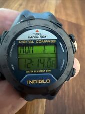 Timex RELÓGIO VINTAGE DIGITAL COMPASS EXPEDITION INDIGLO Nova Bateria comprar usado  Enviando para Brazil