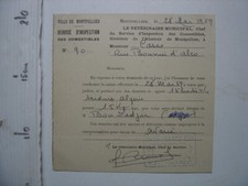1959 veterinary invoice d'occasion  Expédié en Belgium