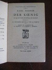 Rosner der koenig d'occasion  Expédié en Belgium