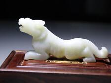 Pingente amuleto de estátua de tigre esculpida à mão em jade branca natural da China GM6310 comprar usado  Enviando para Brazil