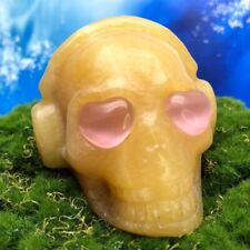 Usado, Cristal de quartzo calcita natural 430G crânio escultura espécimes minerais comprar usado  Enviando para Brazil