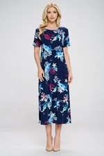 Vestido de malha de viagem, longo linha A, S/S, elástico SEM FERRO poli/espan.   #310 comprar usado  Enviando para Brazil