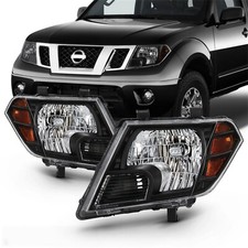 Faróis para 2009-2021 Nissan Frontier Truck pares esquerdo e direito faróis pretos comprar usado  Enviando para Brazil