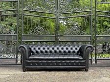 black couch chesterfield for sale  Shady Side