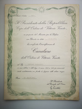 Attestato cavaliere vittorio usato  Polcenigo