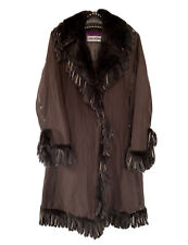 Manteau franges fourrure usato  Spedire a Italy