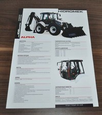 Hidromek Alpha Koparko-ładowarka Ładowarka Ciągnik Specyfikacja Broszura Broszura Broszura na sprzedaż  PL