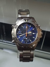 Relógio ORIENT cronógrafo titânio ref.TA0K-C00 CA mostrador azul, usado comprar usado  Enviando para Brazil