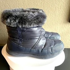 Botas de inverno femininas Everlast Piper azul marinho pele sintética forrada com zíper tornozelo neve comprar usado  Enviando para Brazil